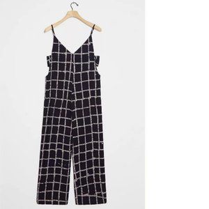 Anthropologie Calista Windowpane Jumpsuit